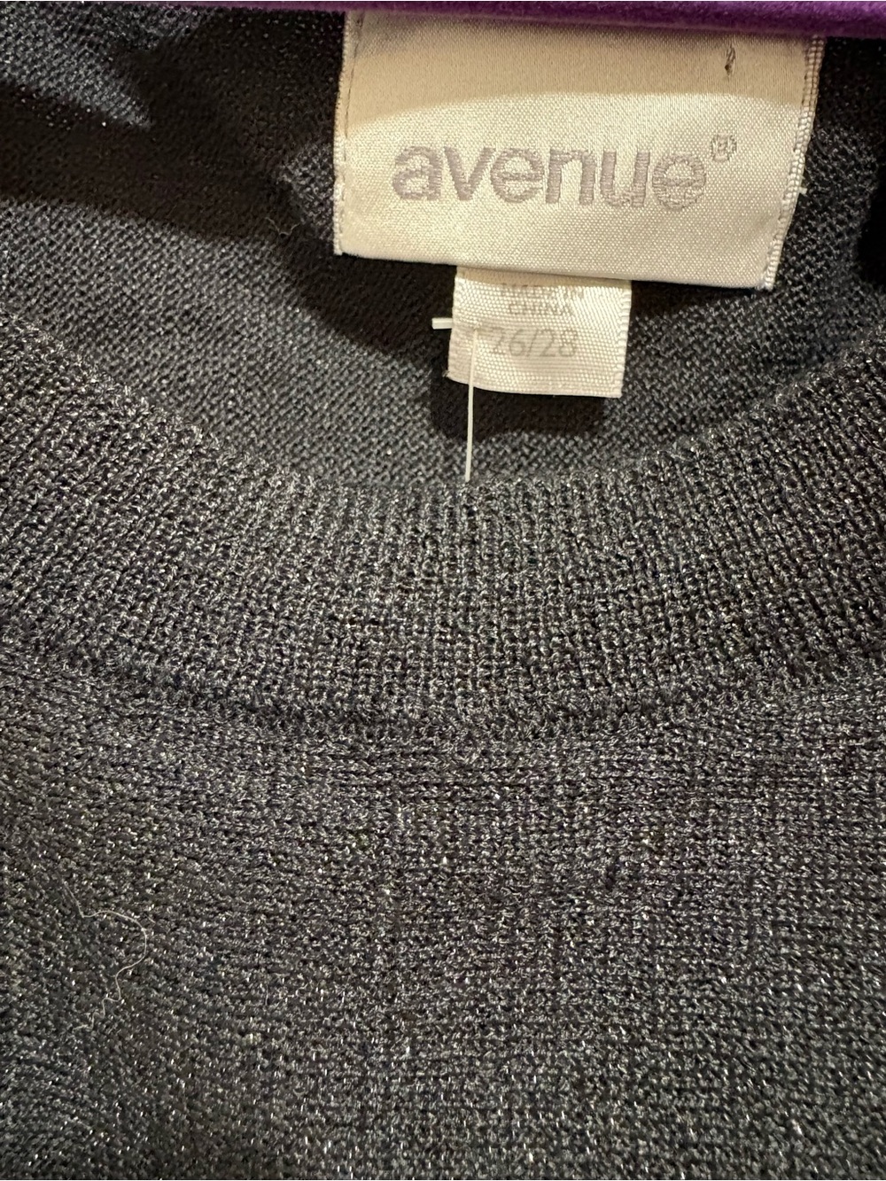 Avenue Black Sparkle Dolman Sleeve Top Size 26/28 NWT - Picture 10 of 11